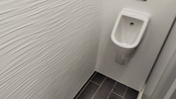 Preview 1 of Big Curvy Erotic - Public toilet jerking off