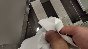 Preview 4 of Big Curvy Erotic - Public toilet jerking off
