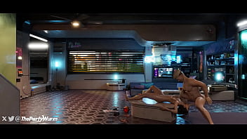 Preview 3 of English Sexy Picture School - Cyberpunk 2077 - Panam fucks all night (ThePartyWurm)