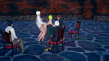 Preview 3 of 18 Virgin Girl Porno - Secretary ploughed by boss from behind in front of management