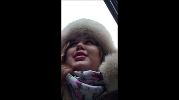 Preview 1 of Anuahka Xxx - Chubby Cutie with Huge Tits Masturbates in a Cab in the Backseat