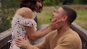 Preview 2 of Dani Darko - Cum all over his fianc&eacute_e&#039_s tits in the woods