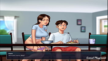 Preview 2 of Asian Bottel - Summertime Saga | Pawg bbw busty stepmother and stepsister