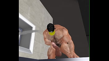 Preview 3 of Brunette Teem - extremely handsome hunk cam heyward jerks his huge cock