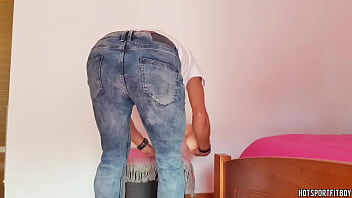 Preview 1 of Jillian Janspn - Sexy guy with Big Dick Fucking Fake Ass and Cumming Inside