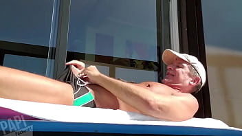 Preview 4 of Hunemoon Xxx - Springtime in Buenos Aires and Pervy PapiFachero can enjoy his balcony again,  the sun and speedos always make him super h ...