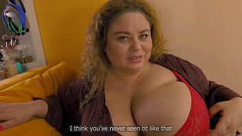 Preview 1 of Granny Orgasm Cam To Cam - Busty stepmom caught her stepson looking at her bras. She allowed him to fuck her in the ass