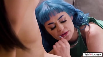 Preview 3 of Tamil Thavani Sex Video - TS Khloe Kay and gf fuck a cheerleader