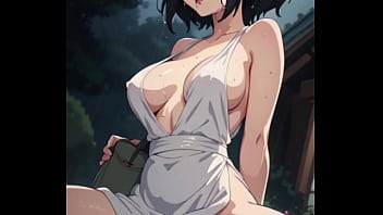 Preview 1 of Tika Unsung - Ghibli anime girl rain in the night ahegao