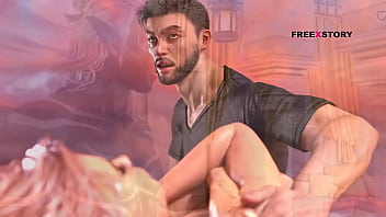 Preview 1 of Call Girl America - The Seven Realms -Atlas having Threesome sex with Leyala,  Kali &amp_ Naya - Visual novel