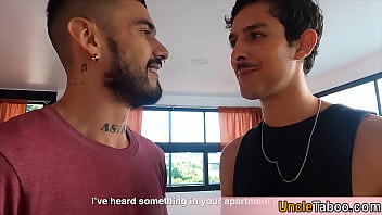 Preview 2 of Saugen Iran - Enrique sporting a new sexy mustache and his horny neighbour friend just cant resist