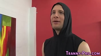 Preview 1 of 18 Yers Xxx Movies - Trans slut gets facialized