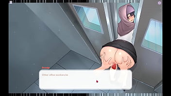 Preview 3 of Mauth Faking - Tsundere Milfin [ HENTAI Game PornPlay ] Ep.2 licking my boss ass in the elevator