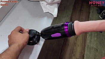 Preview 2 of Blood Porn Time - My asshole gets drilled with &quot_Rahim&quot_ Self Thrusting Dildo Machine from Honey Play Box. Get 20% off with code: SADO