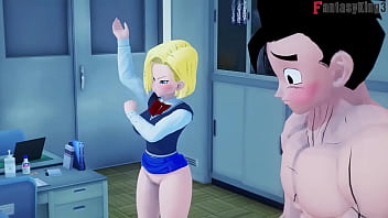Preview 2 of Papy Sons Gf - Dragon Ball Zex Chapter 2 | Part 2 | Andoid 21 catch Gohan and Android 18 on the university.. | Full 1Hr Movie on PTRN: Fantasyking3