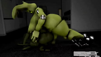 Preview 1 of African Musician Fucked On Stage - springtrap shemale fucking little plushtrap&#039_s ass audio editing by me
