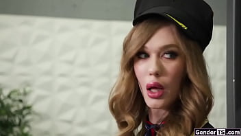 Preview 1 of Www Kom Xxxx Videoli - GenderTS.com - Busty trans flight attendant barebacked