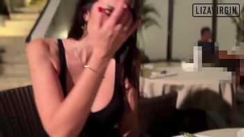 Preview 2 of Asian Cute Vargin - stepmom went with her stepson to a restaurant and came at the table