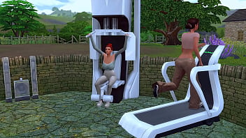 Preview 1 of Elena Solo - futanari mistress fed sperm to her sister after training in the gym sims me hentai sfm