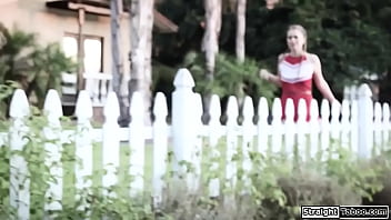 Preview 1 of Big 12 Incheez - Slutty cheerleader seduces her neighbor