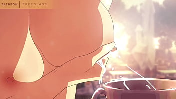 Preview 3 of Romana Xxx - Squirting Milk,  Lactating into a coffee cup Hentai Animation