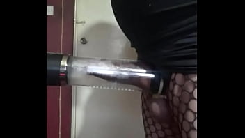 Preview 4 of Ma Mom Is Sexa - bisexual crossdresser uses a pump to make him bigger part 3