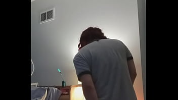 Preview 1 of Silvia Saige Ass Sex - Thick Sissy in Tee Bouncing on Nightstand Dildo