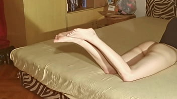 Preview 4 of Bahrum Sex - Skinny bitch recieves huge cumshot onto her feet HD (with sexy female dirty talk)