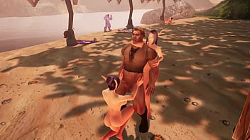 Preview 1 of Swage Rate Video - Handjob on the Beach | Warcraft Parody