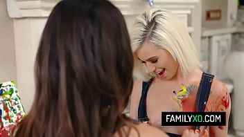 Preview 1 of Leah Goti Xxx Hd - Perv step brother fucks his hot teen step sister and her best friend for Fourth of July - Kiara Cole,  Gianna Gem