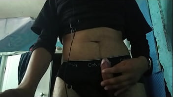 Preview 3 of Jappan Granny - hot young Mexican masturbates and shows his big cock in front of the camera