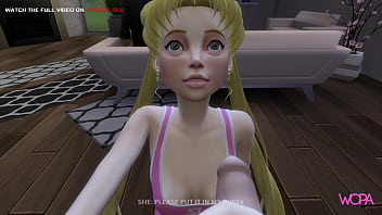 Preview 3 of Love Rame - [TRAILER] SAILOR MOON SEDUCES TEACHER AT HER PARENTS&rsquo_ HOUSE