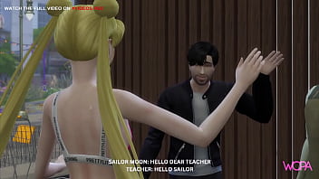Preview 1 of Love Rame - [TRAILER] SAILOR MOON SEDUCES TEACHER AT HER PARENTS&rsquo_ HOUSE