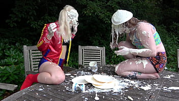 Preview 3 of Englishnsex Movie - SPLOSH in GOTHAM - Harley Quinn PIES Ruby Lix