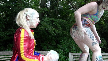Preview 4 of Englishnsex Movie - SPLOSH in GOTHAM - Harley Quinn PIES Ruby Lix