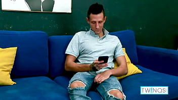 Preview 1 of Riding Screwed - The Inked Thomas Rubs His Cock,  Butthole &amp_ Slender Body!