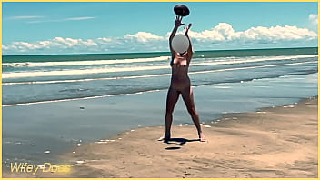Preview 4 of Criker Big Black - Wife catching the football nude