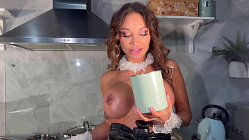 Preview 2 of 3d Androide Girls - Hot Maid Monika Fox Fucked Herself With A Godsend In The Kitchen (Free)