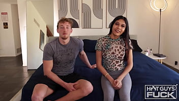 Preview 1 of Anushree Anchor Sex - Chiseled College Jock Pounds Petite Brunette Hungry For Cock!