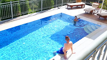 Preview 2 of Sakcex Bepe - Mona Blue Fucks her step brother in the pool
