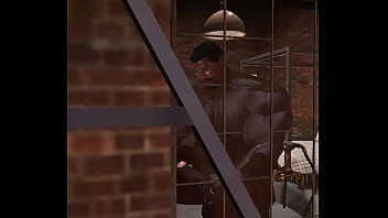 Preview 3 of Zister In Law - big black football player stroking in bathtub