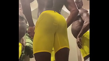 Preview 4 of Indian Kavitha Aunty - Preview: Fitting Room Lycra Shorts Muscle Butt &amp_ Cock