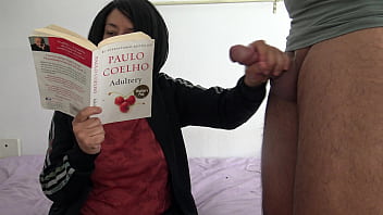 Preview 4 of Fathar Sex Vdeo - french amateur stepmom makes him cum while reading