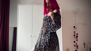 Preview 1 of Melina Marin - Seductive Strip Dance Of A Young Lady With Fancy Hair