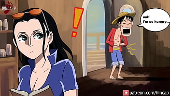 Preview 1 of Sunny Lioni Sex Her Husband - Hungry Luffy gets his meal animation