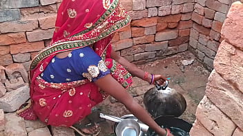 Preview 1 of Mom Ticked Son - step sister was sitting in red saree and wearing panty,  seeing the opportunity in brother&#039_s full ass,  fucked in fun,   best hindi sexy video
