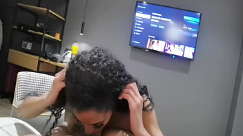 Preview 2 of Naika Karina X - Tina Fire gives me an EXTREME TITJOB