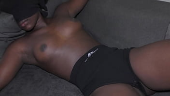 Preview 1 of Sasha Extreme Rape - Petite ebony teen sucks big cock prior to being creampied