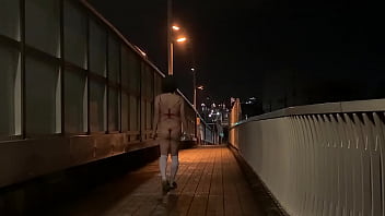 Preview 2 of Jsv Perkosa - 女装子まゆちゃんが橋の歩道で緊縛衣装を身にまとったほぼ全裸で大胆露出