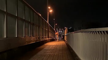 Preview 3 of Jsv Perkosa - 女装子まゆちゃんが橋の歩道で緊縛衣装を身にまとったほぼ全裸で大胆露出